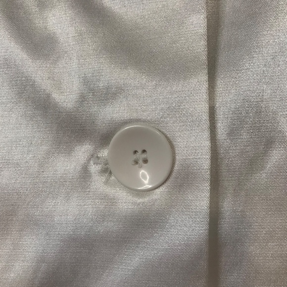 Women’s Ivory Satin Button Front Pencil Skirt High Waist Size 13/14 (Large) - Picture 12 of 12